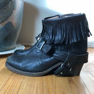 Black All Saints Ankle Boots